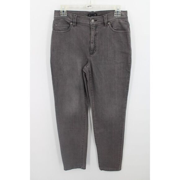 Eileen Fisher Gray Washed Organic Cotton Denim Jeans Size 2 - Picture 1 of 6